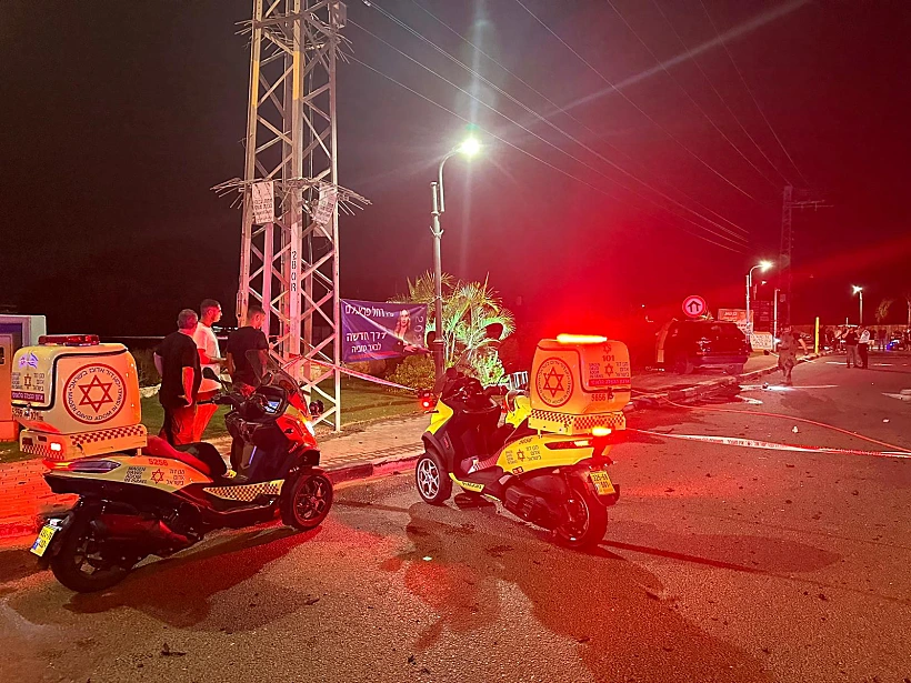 זירת הפיצוץ בכביש 40