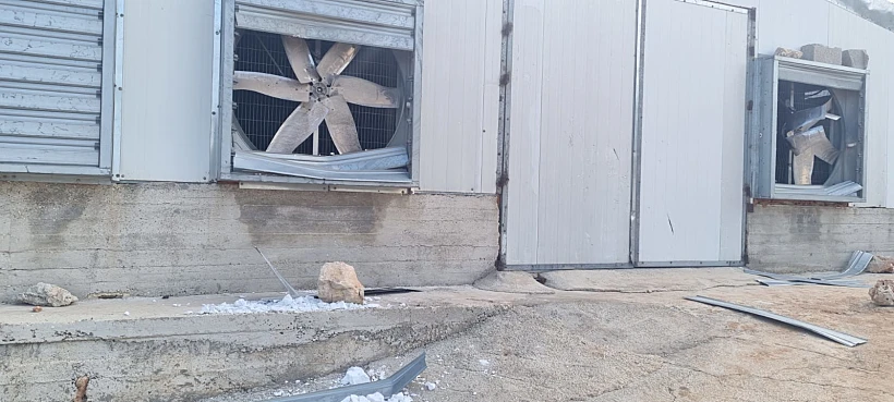 נזק שנגרם בכביש בין קוסרה לג'אלוד