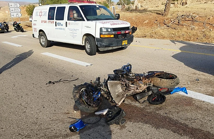 זירת התאונה ליד מעלה אפרים