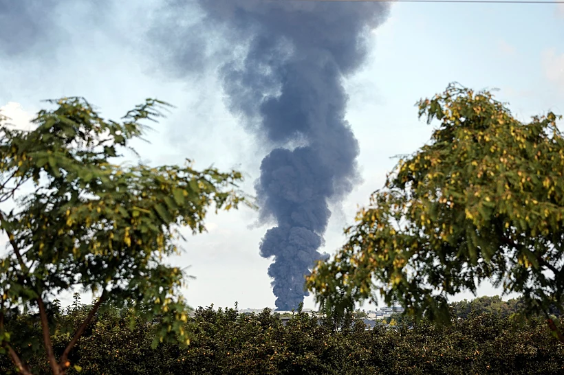 תיעוד של רקטה שנורתה מעזה לשדרות ב-7 באוקטובר