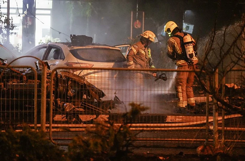 זירת נפילה בקריית שמונה. ארכיון