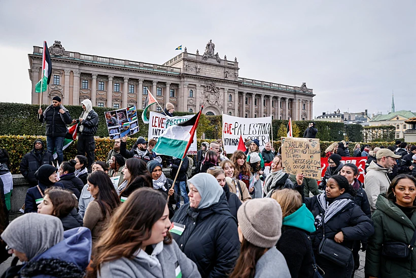 Protest In Support Of Palestinians, In Stockholm