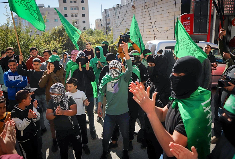 הפגנה תמיכה בחמאס היום בחברון