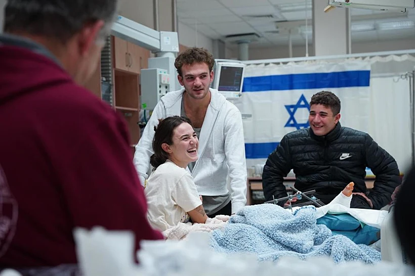 איתי רגב התאחד עם אחותו מיה בביה״ח סורוקה