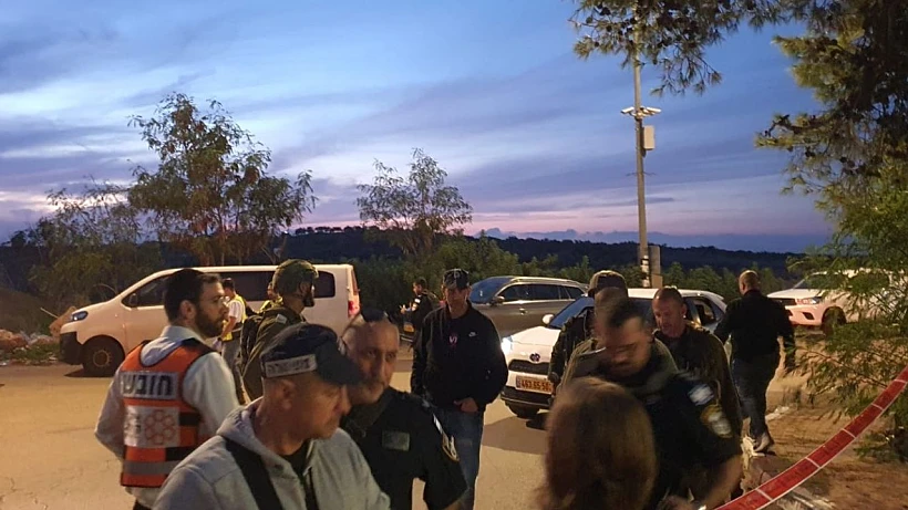 זירת הפיגוע במחסום רנתיס