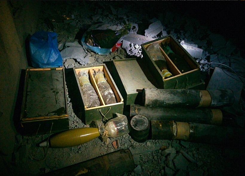 חלק מאמצעי הלחימה שנתפסו במבצע