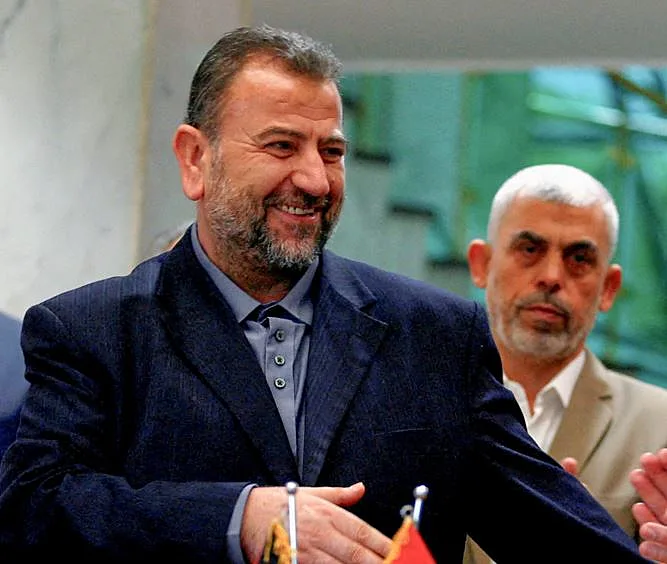 סאלח אל-עארורי ויחיא סינוואר ב-2017