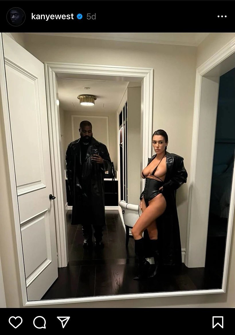 קניה ווסט ואישתו