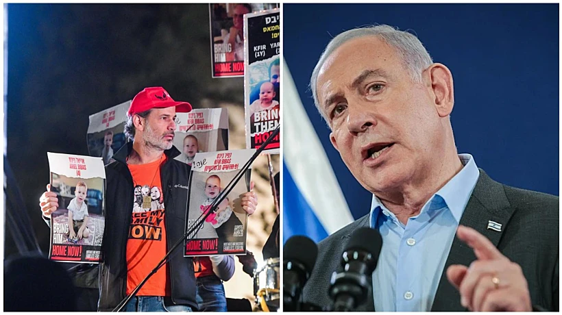 בנימין נתניהו, מחאת משפחות החטופים בת"א
