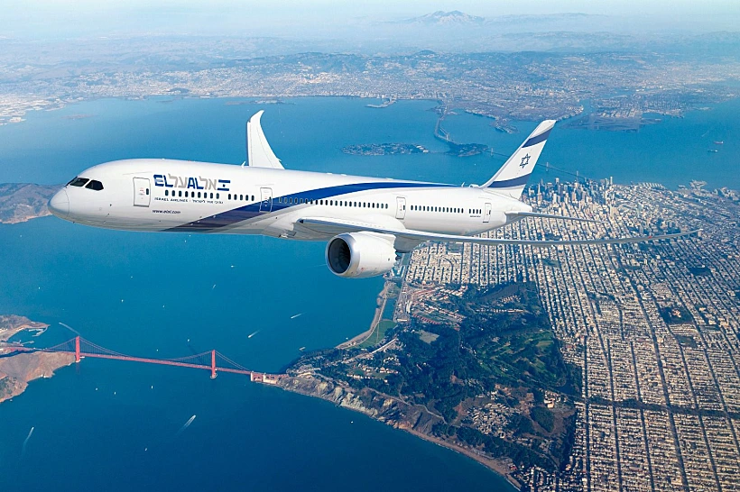 מטוס אל על בדרך לארצות הברית (סן פרנסיסקו)