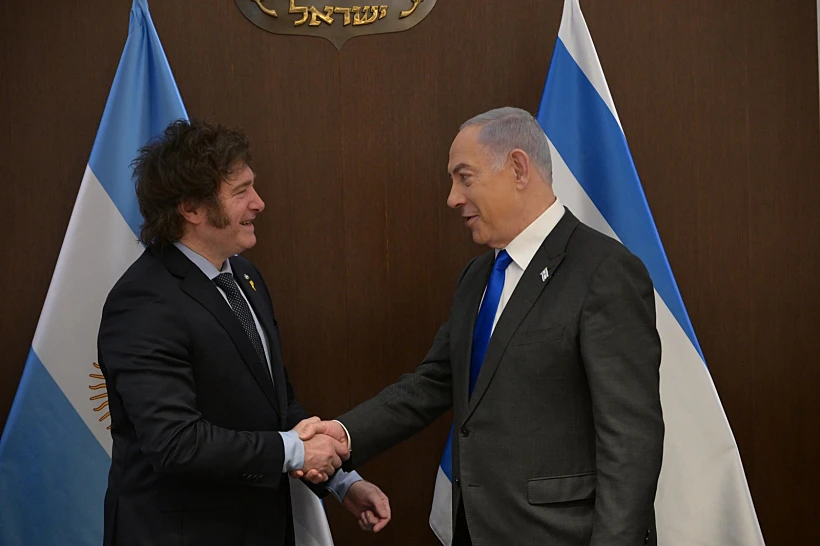 נתניהו ונשיא ארגנטינה מיליי