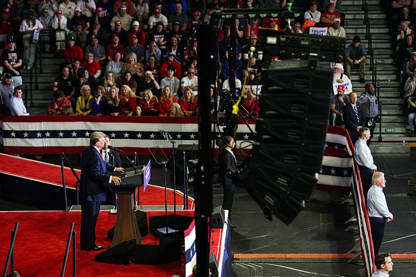 דונלד טראמפ בעצרת בדרום קרוליינה