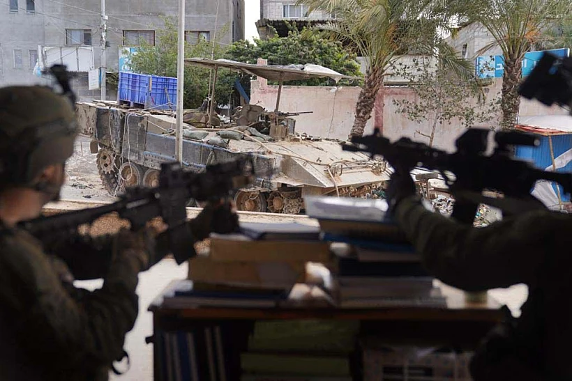 תיעוד מפעילות הכוחות בבית החולים נאסר בח'אן יונס