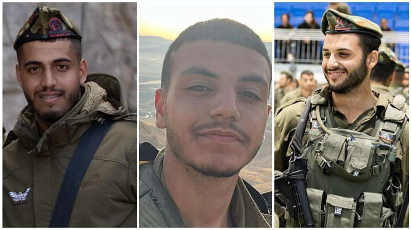 מימין: סמל ינון יצחק, סמל דולב מלכה וסמל אפיק טרי