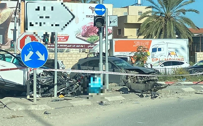 זירת התאונה בטייבה