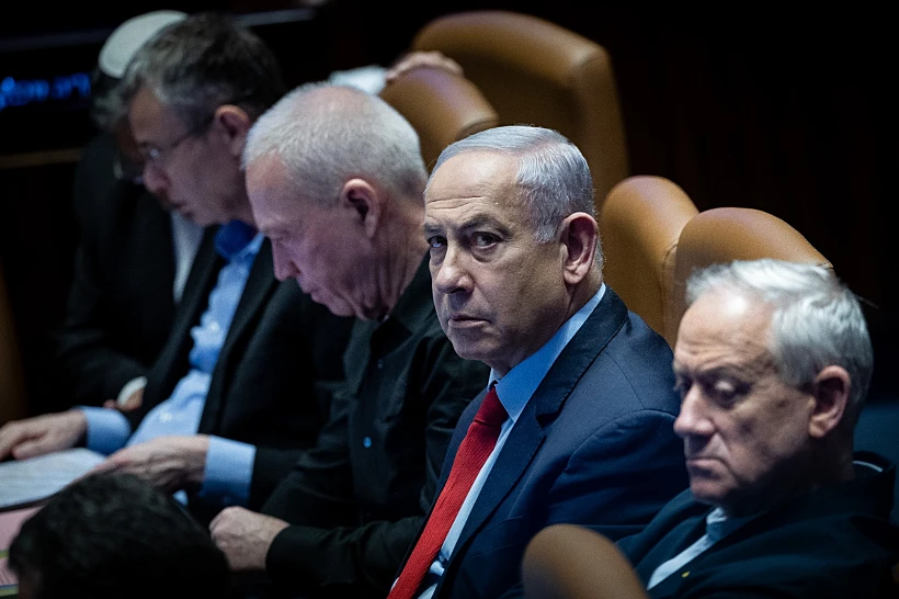 נתניהו, גנץ וגלנט בכנסת