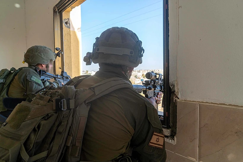 פעילות לוחמי השריון בשכונת ′חמד′ בח′אן יונס צה"ל רצועת עזה