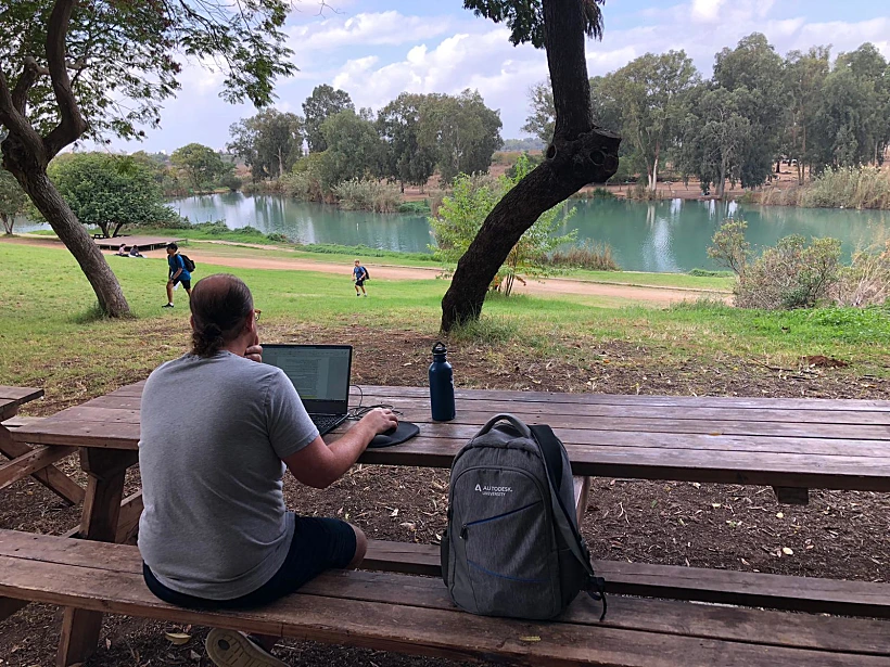 open space בגן לאומי ירקון מתחם תל אפק