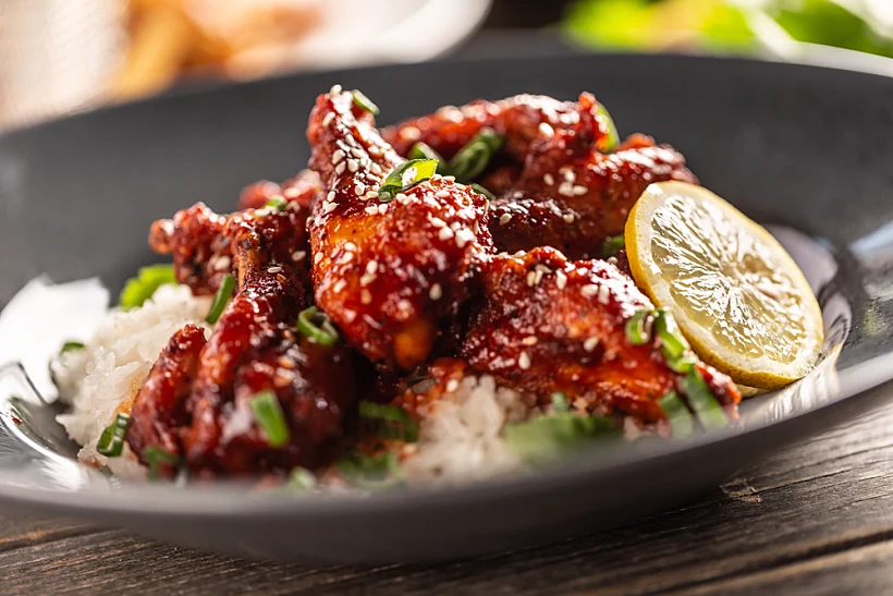 עוף בסויה, שום ודבש