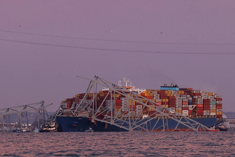 הספינה שהתנגשה בגשר בבולטימור