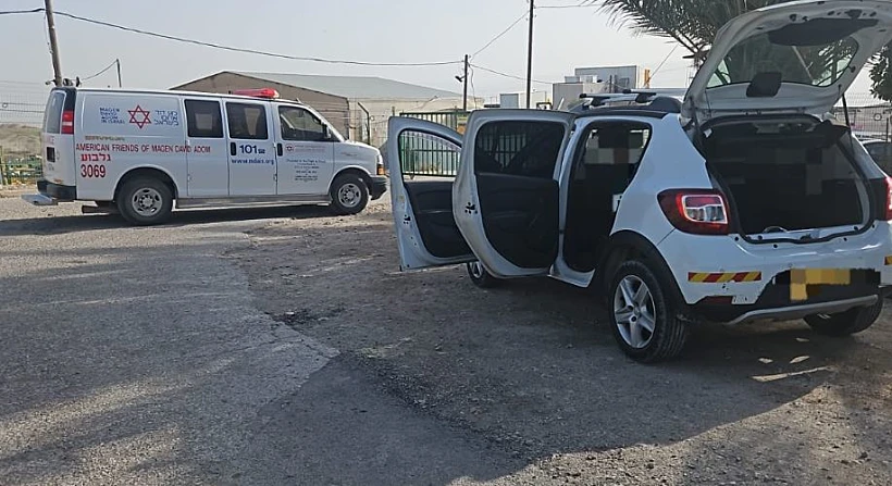 אחד הרכבים שנפגעו בפיגוע בבקעה