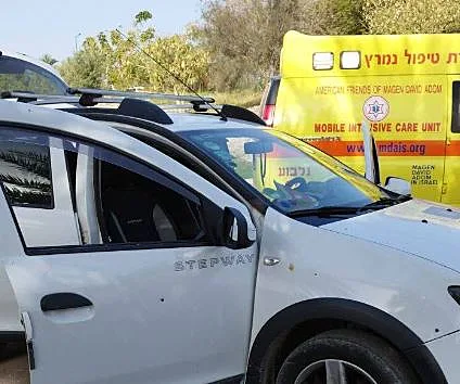רכב שספג ירי בפיגוע בבקעה