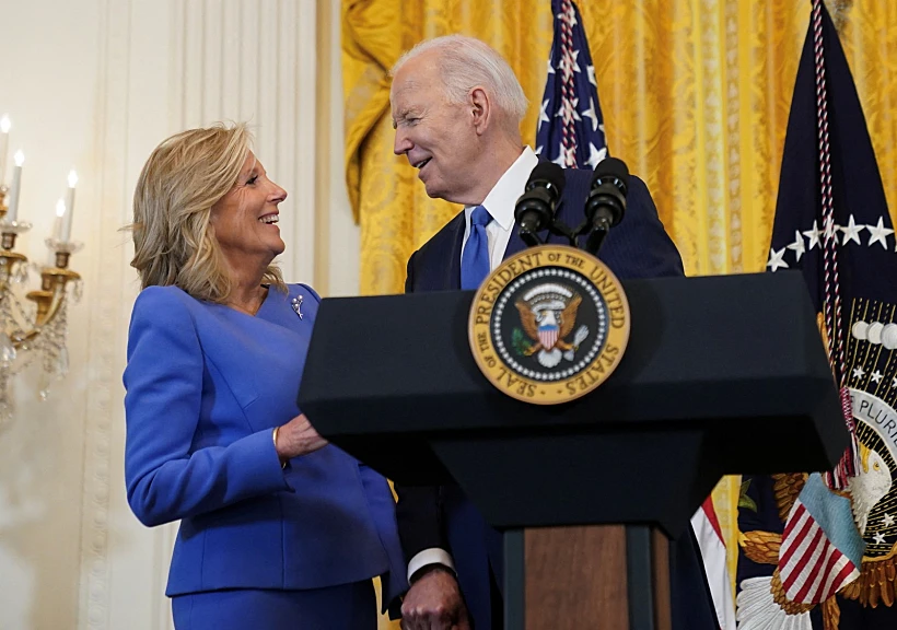 נשיא ארה"ב ג'ו ביידן והגברת הראשונה ג'יל ביידן