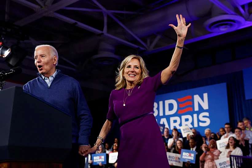 נשיא ארה"ב ג'ו ביידן והגברת הראשונה ג'יל ביידן