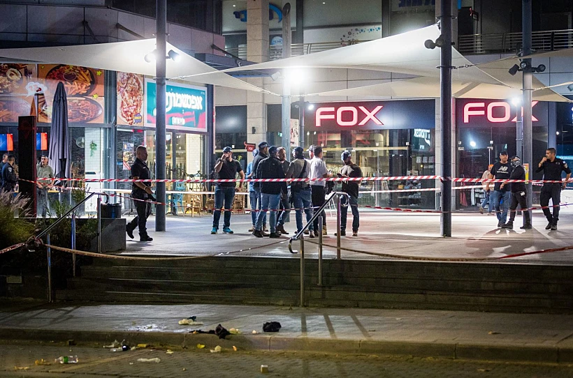 זירת הפיגוע בגן יבנה