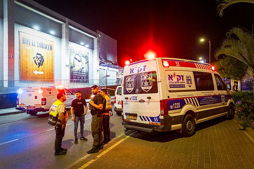 זירת הפיגוע בגן יבנה