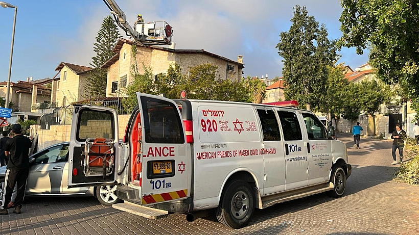 זירת השריפה בהוסטל בירושלים