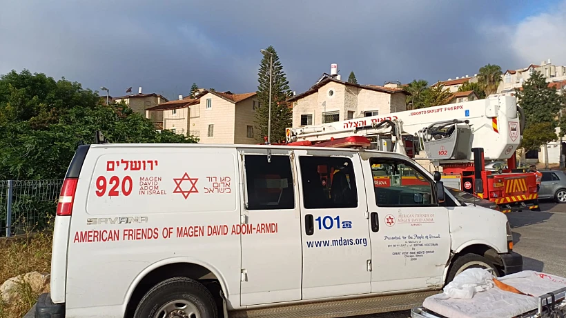 זירת השריפה בהוסטל בירושלים