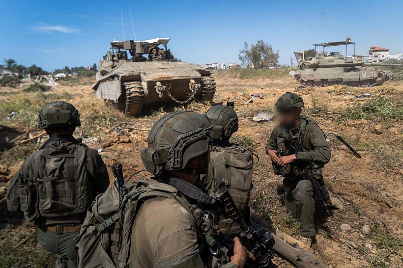 פעילות לוחמי חטיבה 401 ברצועת עזה צה"ל טנק לוחמים חיילים