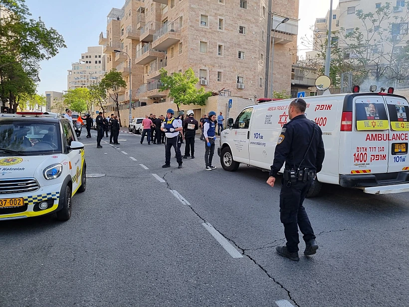 זירת פיגוע הדריסה בירושלים