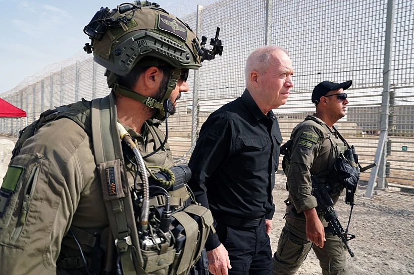 שר הביטחון יואב גלנט בגבול עזה