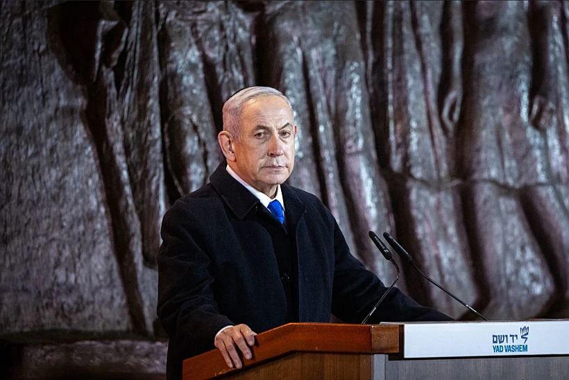 רה"מ בנמין נתניהו בטקס ביד ושם