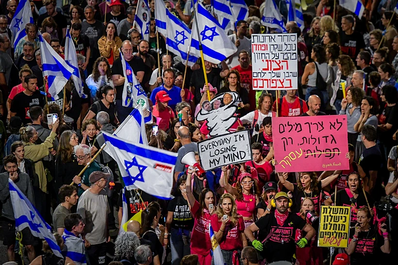 מפגינים בת"א מחאות חטופים הפגנות נגד הממשלה