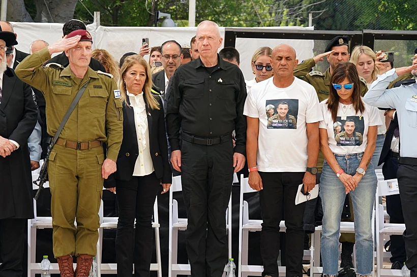 שר הביטחון יואב גלנט וסגן הרמטכ"ל האלוף אמיר ברעם בקריית שאול