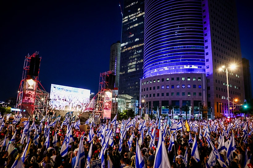 ההפגנות נגד הממשלה בת"א, הערב
