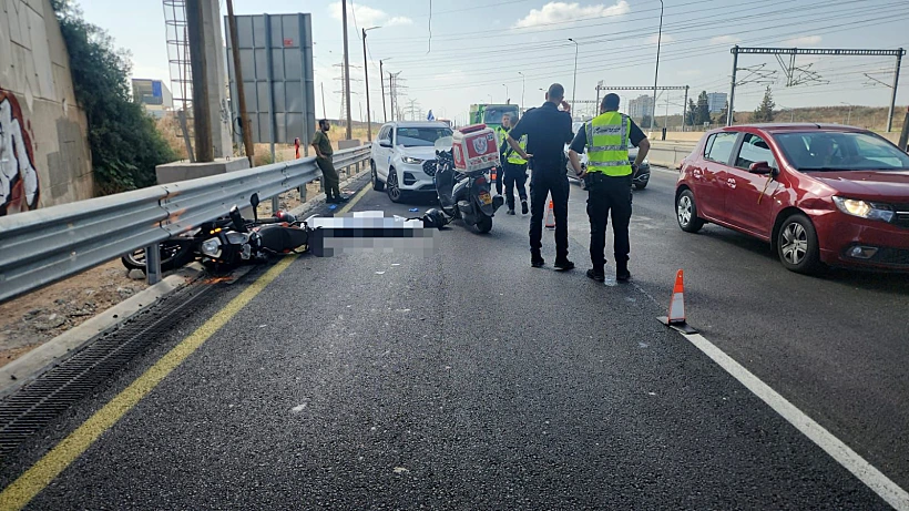 זירת התאונה בכביש 1