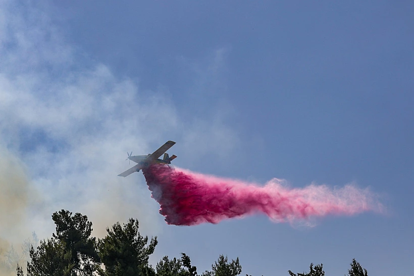שריפות בצפון בעקבות שיגורי חיזבאללה