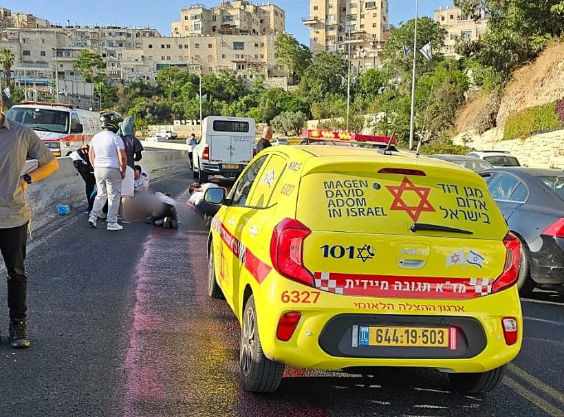 זירת התאונה בירושלים