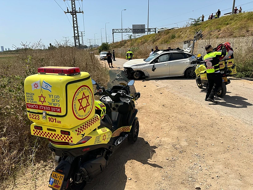 זירת התאונה בכביש 5