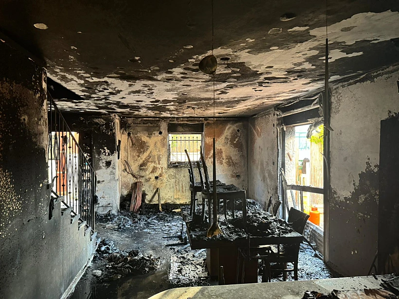 זירת השריפה בדירה בכוכב יעקב
