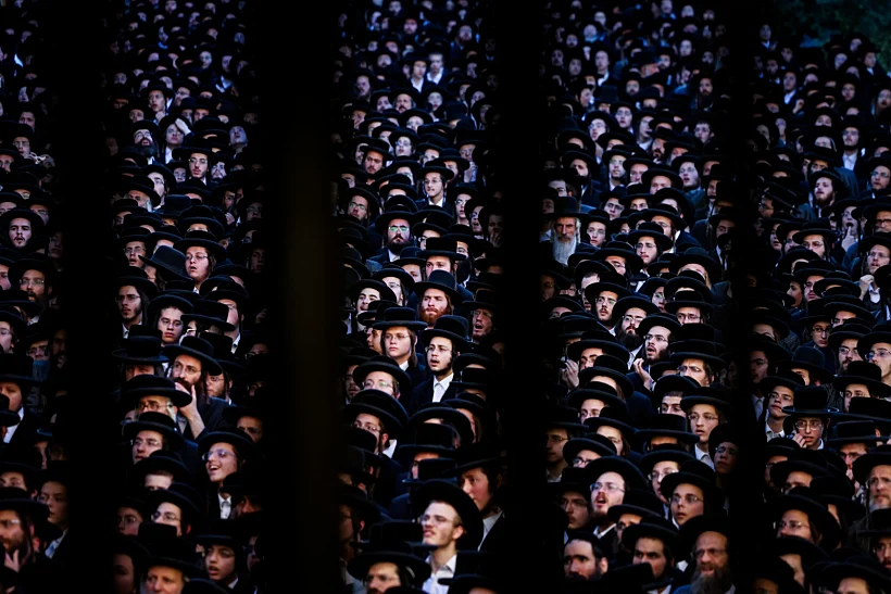 הפגנת חרדים קיצוניים נגד חוק הגיוס בשכונת מאה שערים בירושלים