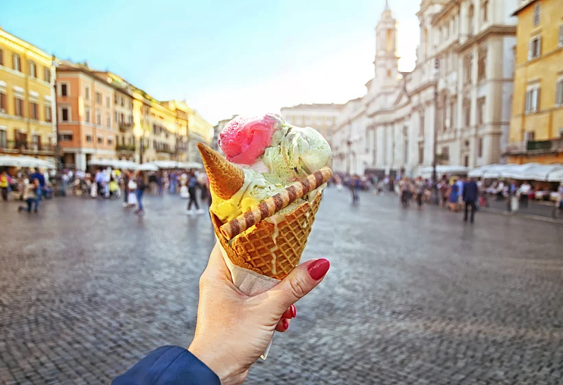Italian,ice, גלידה ברומא