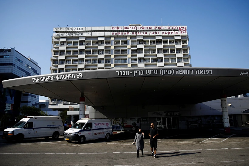 הכניסה לחדר המיון בבית החולים רמב"ם בחיפה