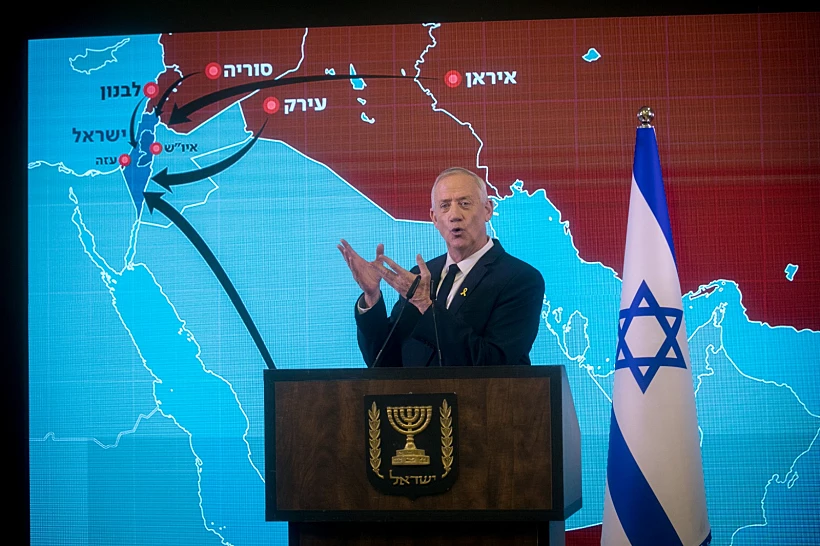 גנץ במסיבת העיתונאים
