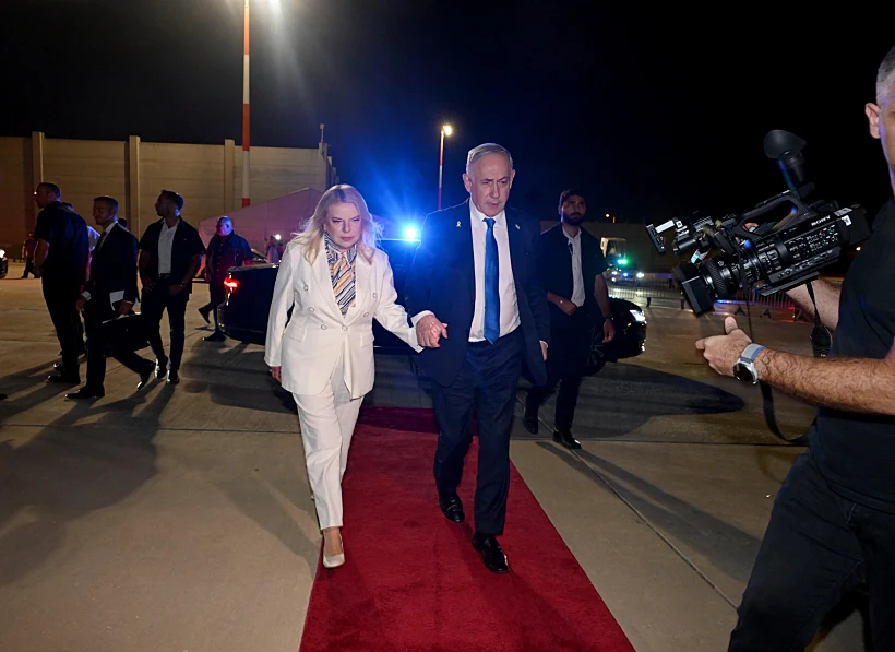 בנימין ושרה נתניהו יוצאים לניו יורק