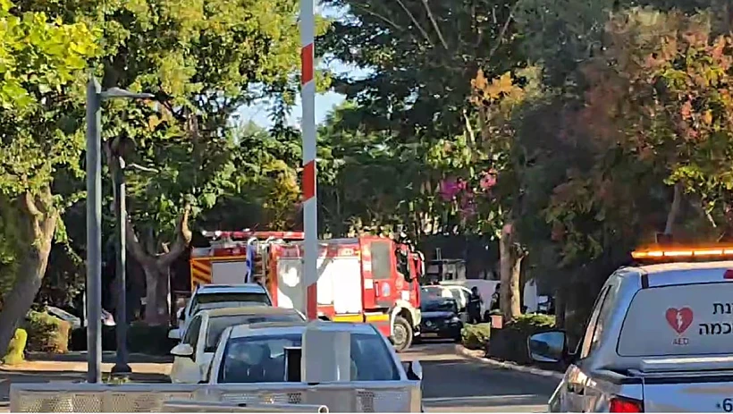 כבאית בסמוך למעון נתניהו בקיסריה, הבוקר